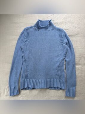 J.Crew Always 100% Cotton Cornflower Blue Rollneck Sweater S Womens
